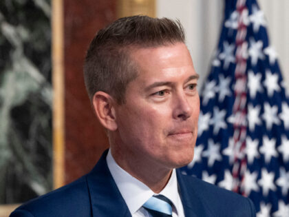 Sean Duffy, US secretary of transportation, during a swearing-in ceremony in Washington, D