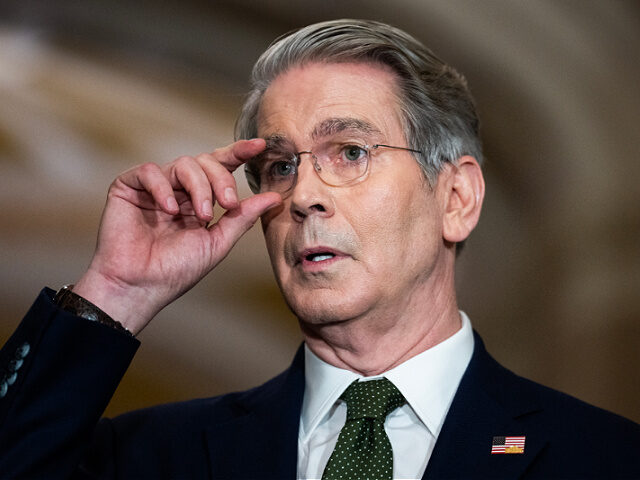 UNITED STATES - JUNE 24: Secretary of the Treasury Scott Bessent talks with reporters in U