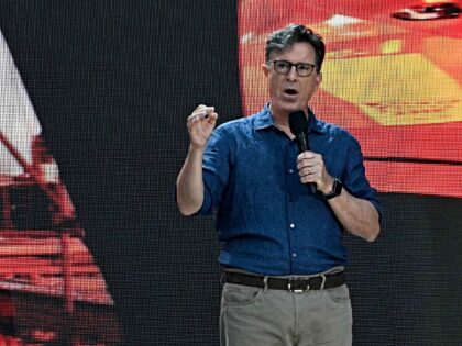 NEW YORK, NEW YORK - AUGUST 21: Stephen Colbert speaks at the We Love NYC: The Homecoming