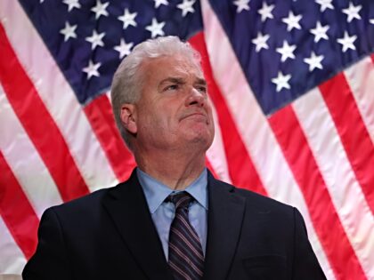 DORAL, FLORIDA - JANUARY 27: U.S. House Majority Whip Tom Emmer (R-MN) awaits the arrival