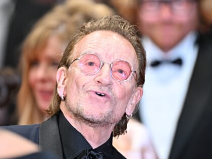 CANNES, FRANCE - MAY 16: Irish singer-Songwriter and executive producer Bono arrives for t