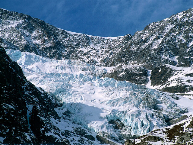 Seracs, Fee glacier, Saas Fee, Canton of Valais, Switzerland.