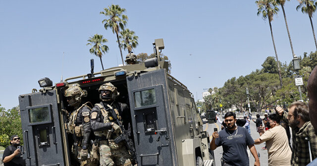 Karen Bass, Protesters Confront ICE and Military in Los Angeles Park