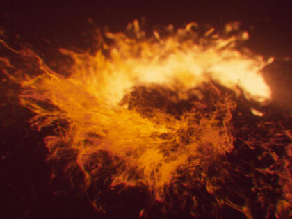 Yellow and White Smoke during Night Time
