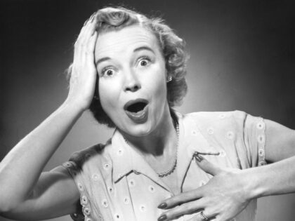 UNITED STATES - CIRCA 1950s: Woman with surprised look. (Photo by George Marks/Retrofile/G