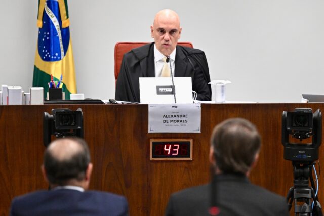 Brazilian Supreme Court Justice Alexandre de Moreas, seen here at the trial of the country