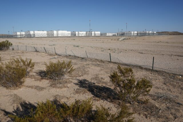 The California City Immigration Processing Center in the Mojave Desert north of Los Angele