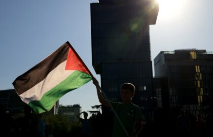 Palestinian Prime Minister Mohammad Mustafa and several dozen senior leaders from around t