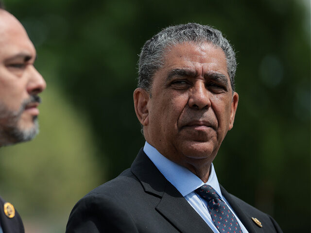 4-30-25-Rep-Adriano-Espaillat-D-NY-getty WASHINGTON, DC - APRIL 30: U.S. Rep. Joaquin Castro (D-TX) (L) stands alongside Rep. Adria