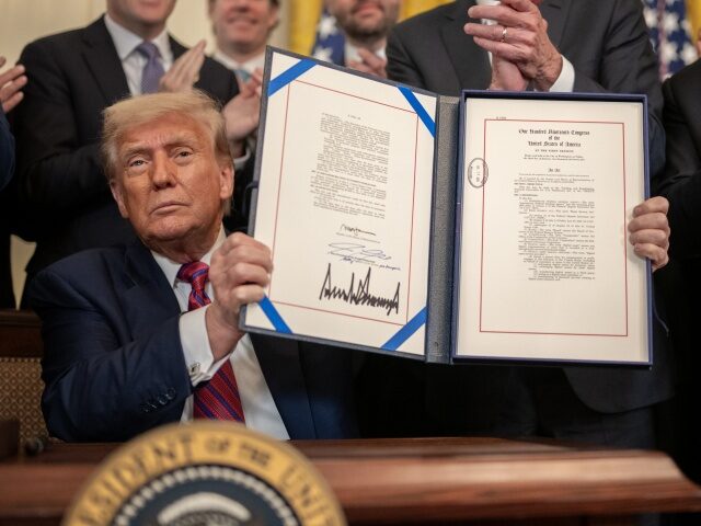 54664276962_3a2887828b_o President Donald Trump signs S.1852, The GENIUS Act, Friday, July 18, 2025, in the East Ro