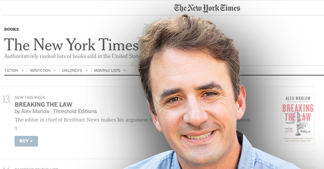 Alex Marlow’s Lawfare Exposé ‘Breaking the Law’ Lands on New York Times Best Sellers List