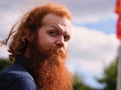 A participant attends the Red Head Days festival in Tilburg, Netherlands, Saturday, Aug. 3