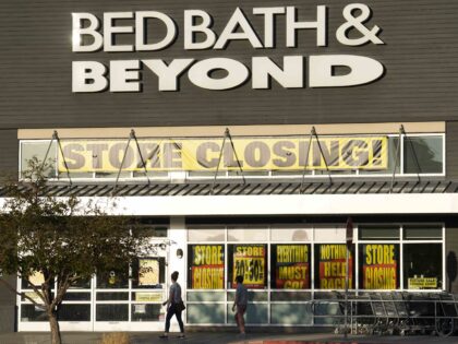 Shoppers enter a Bed Bath & Beyond store Monday, May 29, 2023, in Glendale, Colo. An A