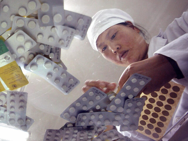 Chinese drugs A worker at Guilin Pharmaceutical, one of only two Chinese companies converting what was f