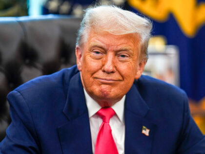 US President Donald Trump in the Oval Office of the White House in Washington, DC, US, on