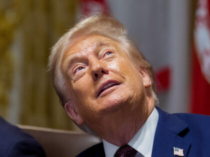 Marco Rubio, US secretary of state, left, and US President Donald Trump during a cabinet m