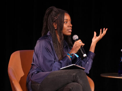 Doreen St. Félix speaks onstage during the 2022 New Yorker Festival at New York Society f