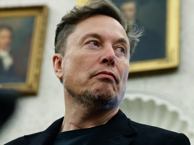 Elon Musk with a grim look