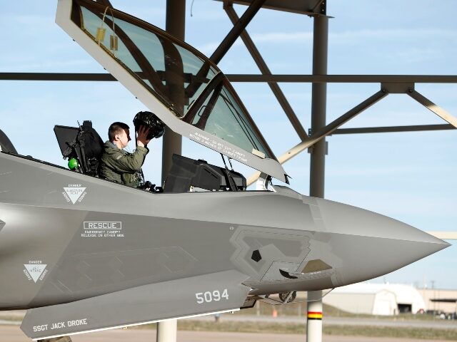 F-35 pilot in cockpit