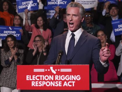 California Gov. Gavin Newsom speaks during a news conference Thursday, Aug. 14, 2025, in L