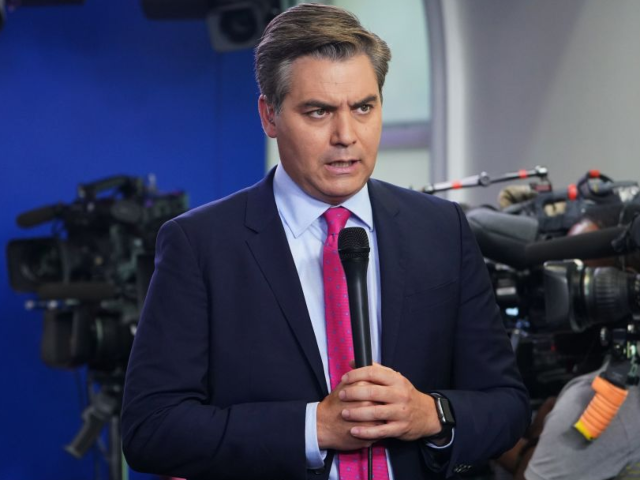 GettyImages-1045098554 CNN chief White House correspondent Jim Acosta is seen before a briefing by White House Pr