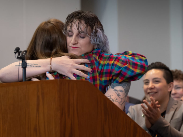 GettyImages-1486376404 APRIL 27, 2023 - ST. PAUL, MN: Rep. Leigh Finke, DFL-St. Paul, author of the trans refugee