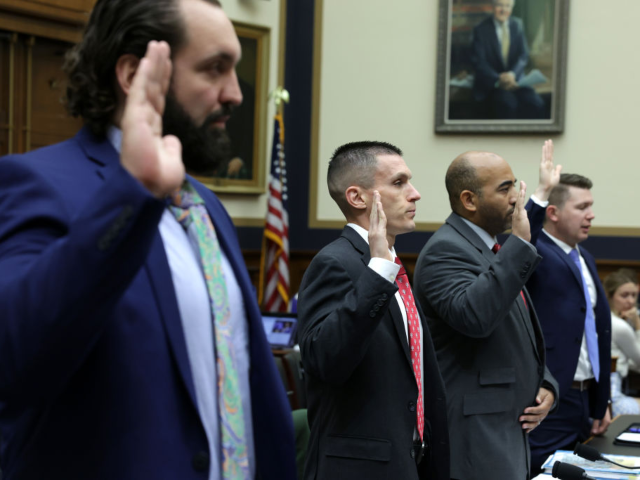WASHINGTON, DC - MAY 18: (L-R) Suspended FBI special agent Garret O’Boyle, former FBI ag