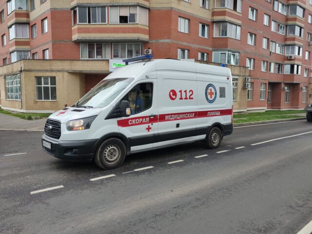 SERGIYEV POSAD, RUSSIA - AUGUST 09: An ambulance is seen after powerful explosion at Sergi