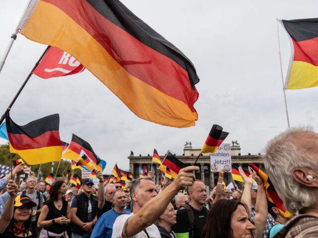BERLIN, GERMANY - 2023/10/03: Supporters of the far right party AfD (Alternative for Germa