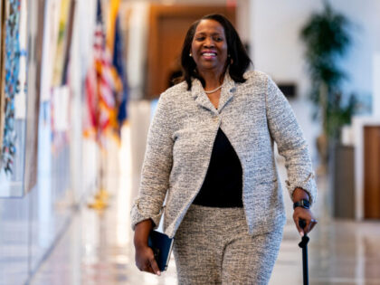 Lisa Cook, governor of the US Federal Reserve, arrives for a Fed Listens event in Washingt