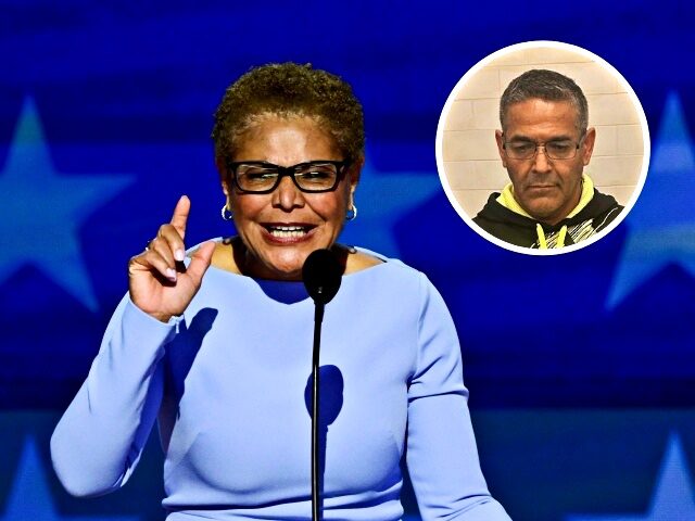 Karen Bass, mayor of Los Angeles, during the Democratic National Convention (DNC) at the U