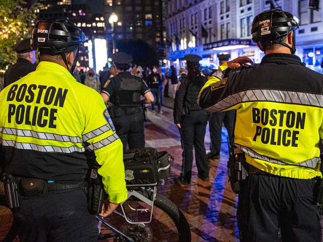 Boston police stand between pro-Palestinian protesters and pro-Israel counter-protesters o