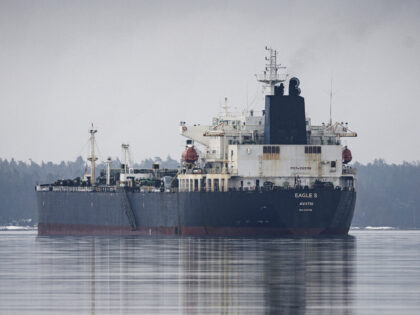 The detained Eagle S tanker, which damaged undersea cables in the Baltic Sea last month, o