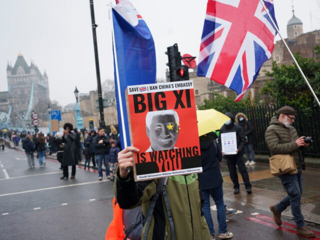 Anti-government messages during the protest against the Chinese Communist party (CCP) by n