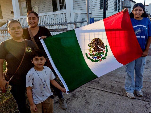 The Mexican-Texas border in the Rio Grande Valley PORT ISABEL, TEXAS - FEBRUARY 8: A small group of demonstrators protest President Trump�