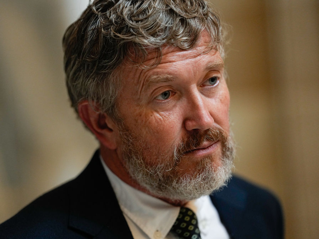 Representative Thomas Massie, a Republican from Kentucky, at the US Capitol in Washington,