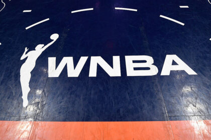 UNCASVILLE, CT - JULY 06: A general view of a WNBA logo on the court before a WNBA game be
