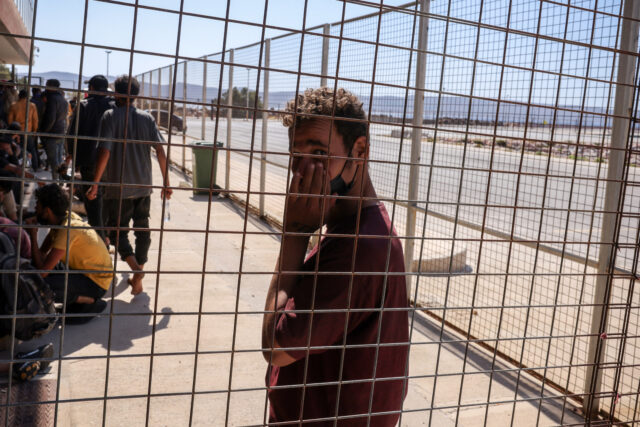 LAVRIO, GREECE - JULY 10: Migrants who were rescued off Greek islands of Crete and Gavdos,
