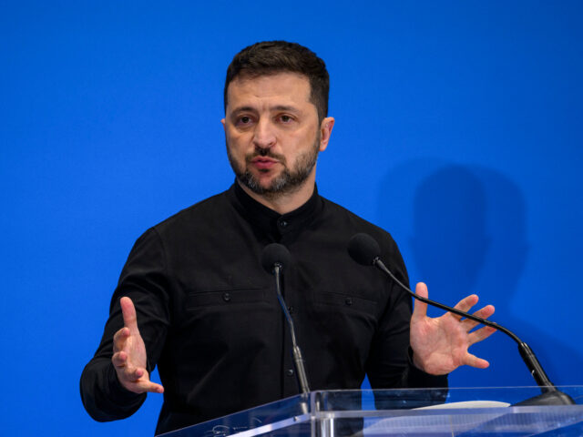 ROME, ITALY - JULY 10: Ukrainian President Volodymyr Zelensky speaks during a press confer