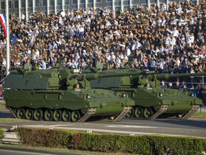ZAGREB, CROATIA - JULY 31: Military parade is organized to mark the 30th anniversary of Op