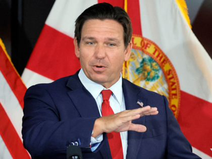 Florida Gov. Ron DeSantis speaks during a news conference announcing an audit of Broward C