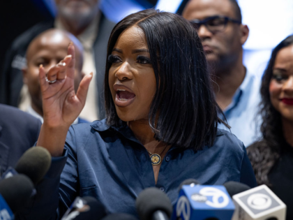 WARRENVILLE, ILLINOIS - AUGUST 04: Rep. Jasmine Crockett (D-TX) joins Texas House Democrat