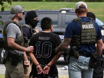 WASHINGTON, DC - AUGUST 13: Homeland Security Investigations (HSI) officers, the investiga