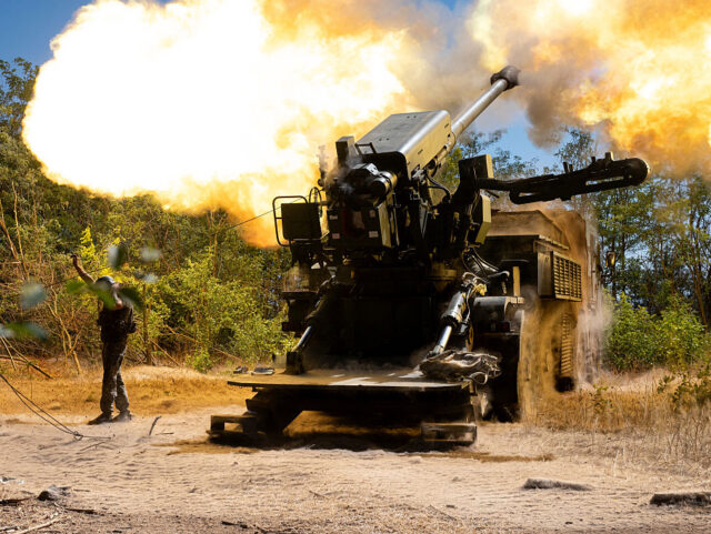 A soldier of an artillery crew from Ukraine's 44th Hetman Danylo Apostol Separate Art