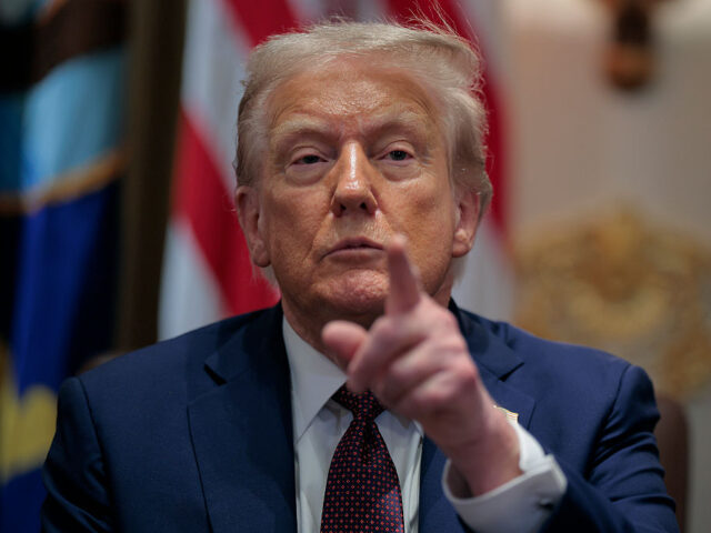 President Trump Meets With His Cabinet At The White House WASHINGTON, DC - AUGUST 26: U.S. President Donald Trump calls on a reporter during a cabin