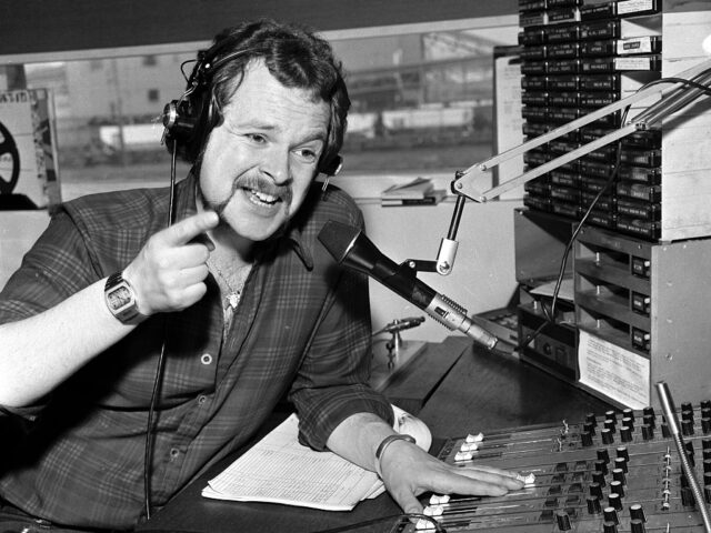 Metro Radio D J James Whale seen here at work in the studio. April 1976 P76 - 371 (Photo by WATFORD/Mirrorpix/Mirrorpix via Getty Images)