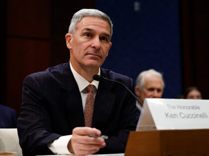 Attorney Ken Cuccinelli, the Chairman, Election Transparency Initiative, speaks during a j