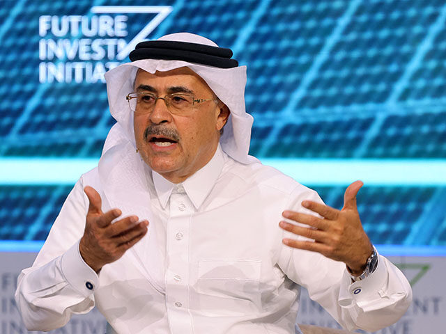 GettyImages2181064038 Aramco chief executive Amin Nasser speaks during the annual Future Investment Initiative (