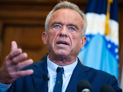 HHS Secretary Robert F. Kennedy Jr., speaks at an event where Secretary of Agriculture Bro