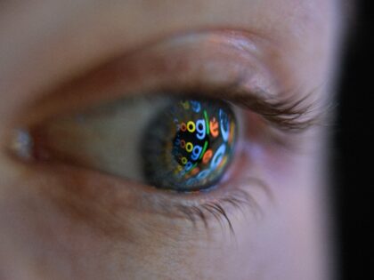Google imprinted on eye